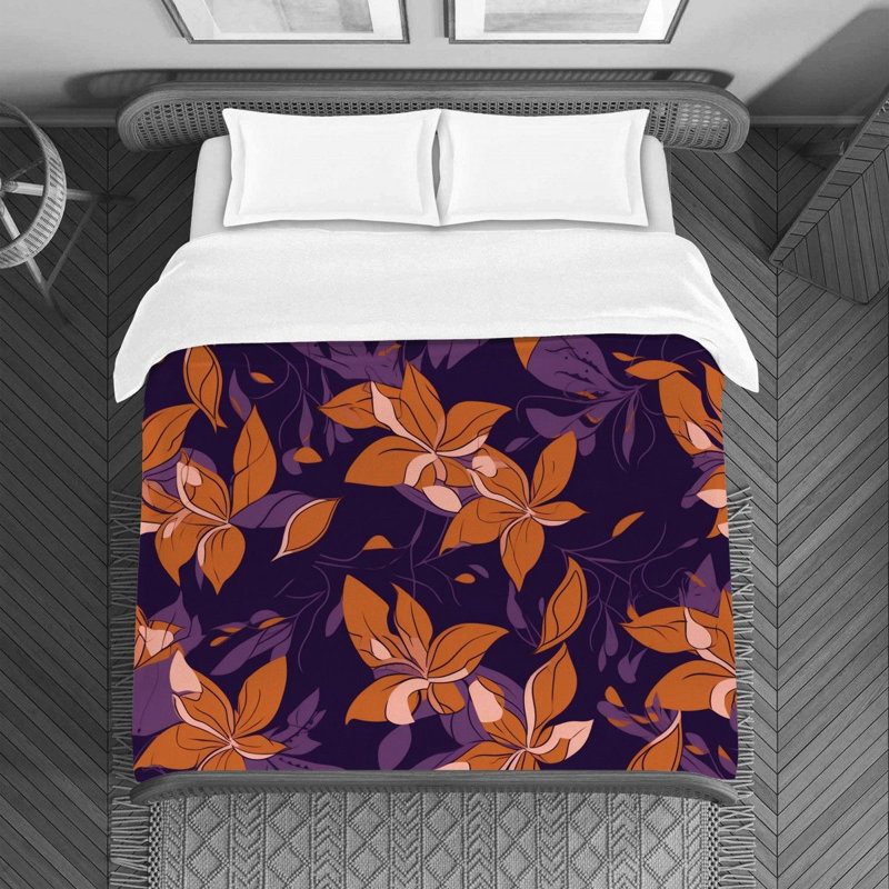 Polyester Floral Duvet Cover, Twin Duvet Cover