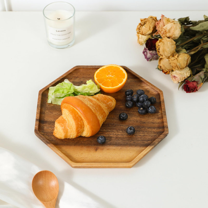 Millwood Pines Codrin Walnut Tray