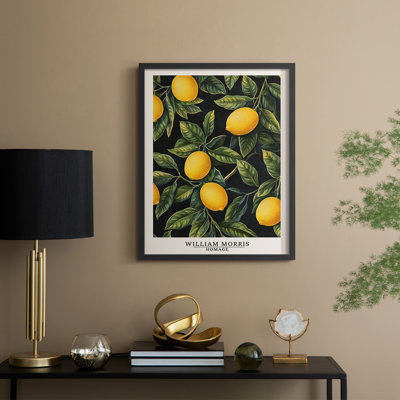 WM MORRIS Series DCXXXVII Framed Print - Solid Wood