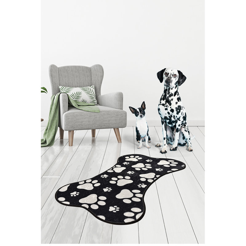 Tapis antibactérien antidérapant, 2,6 x 4,6 pi | 100% polyester, hauteur de poils de 0,16 po, épaisseur totale de 0,39 po | Lavable à la machine, feutre à l'envers | Parfait pour le salon, la chambre à coucher et les aires de jeux pour enfants