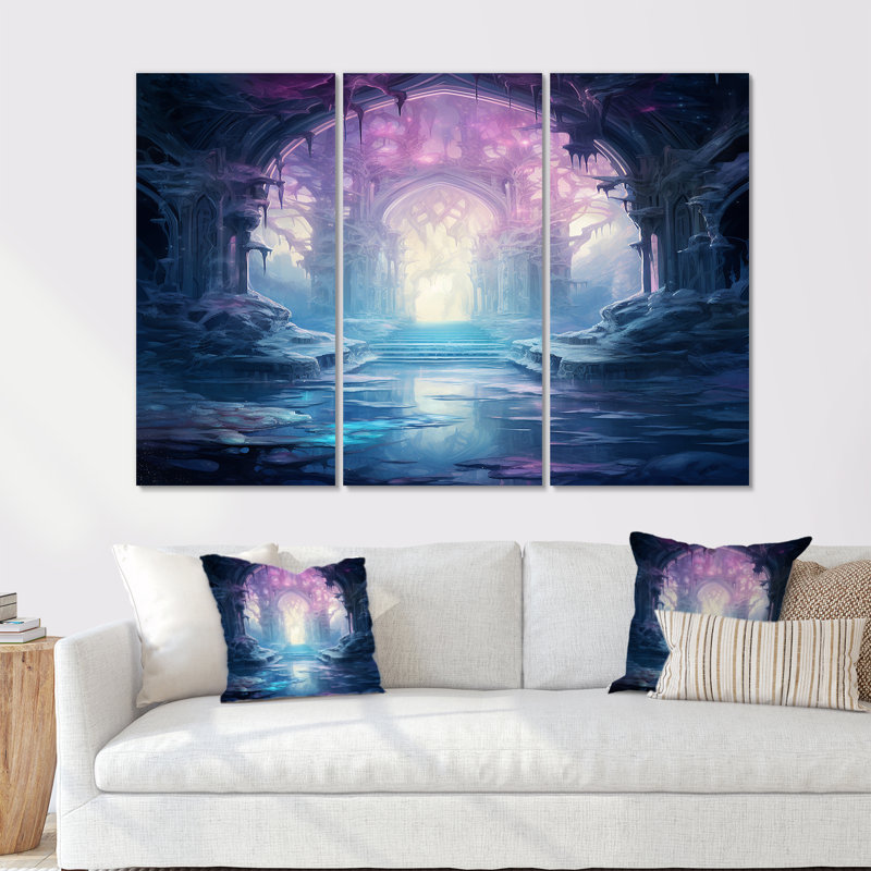 Sverre - ensemble d'art mural abstrait paysage, Toile tendue, H 40 po x l 60 po x P 1 po