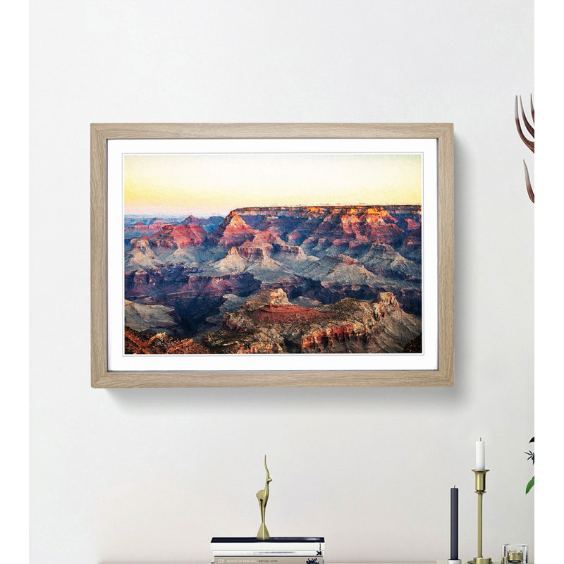 The Grand Canyon Arizona - Picture Frame Painting Print, 36cm H x 48cm W x 2cm D, Oak Framed