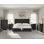  Ensemble de chambre avec grand lit 5 pièces Louby, noir