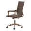 Chaise de bureau pivotante espresso et bronze