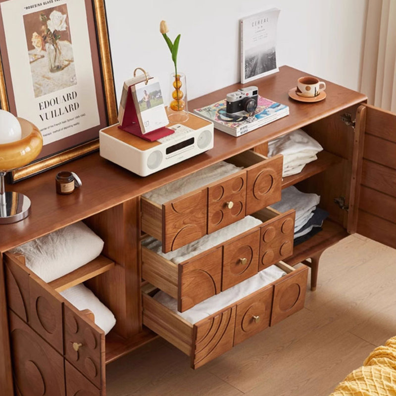 Buffet en bois massif 70,87 po