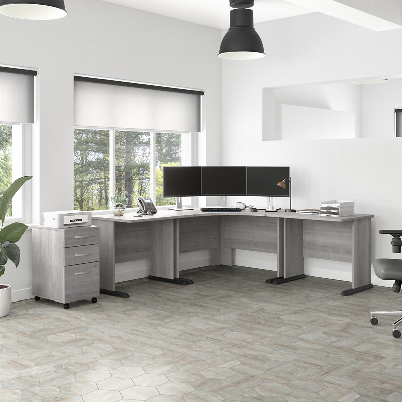 Ensemble de bureau d'ordinateur Studio A, Gris platine