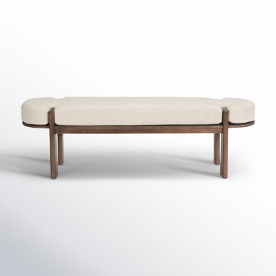 Banc en tissu orme foncé Karina