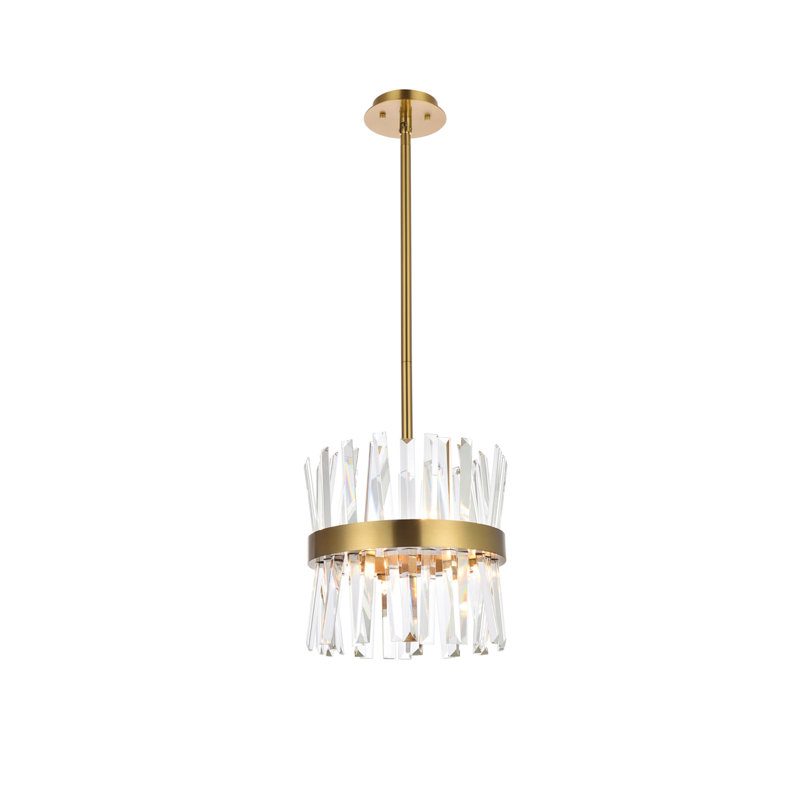 Athol - Light Unique/Statement Pendant, Satin Gold, 12" W, 6 Lights