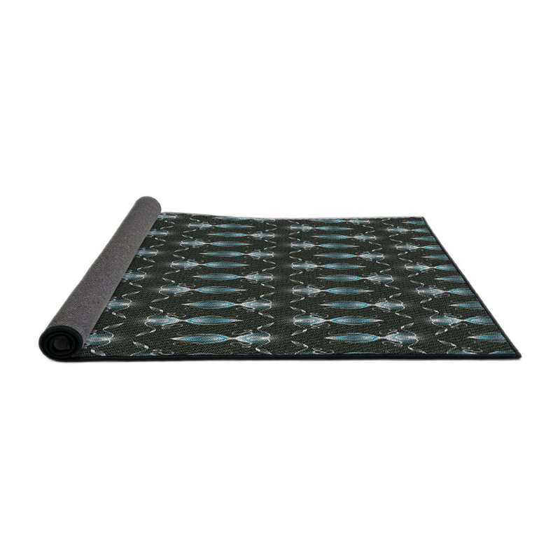 Noir Tapis décoratif, Rond 6 pi