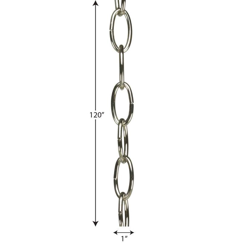 Chaîne d'accessoires pour plafonnier, Nickel poli