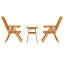 2 - Person Solid Wood Patio Dining Set Square Table