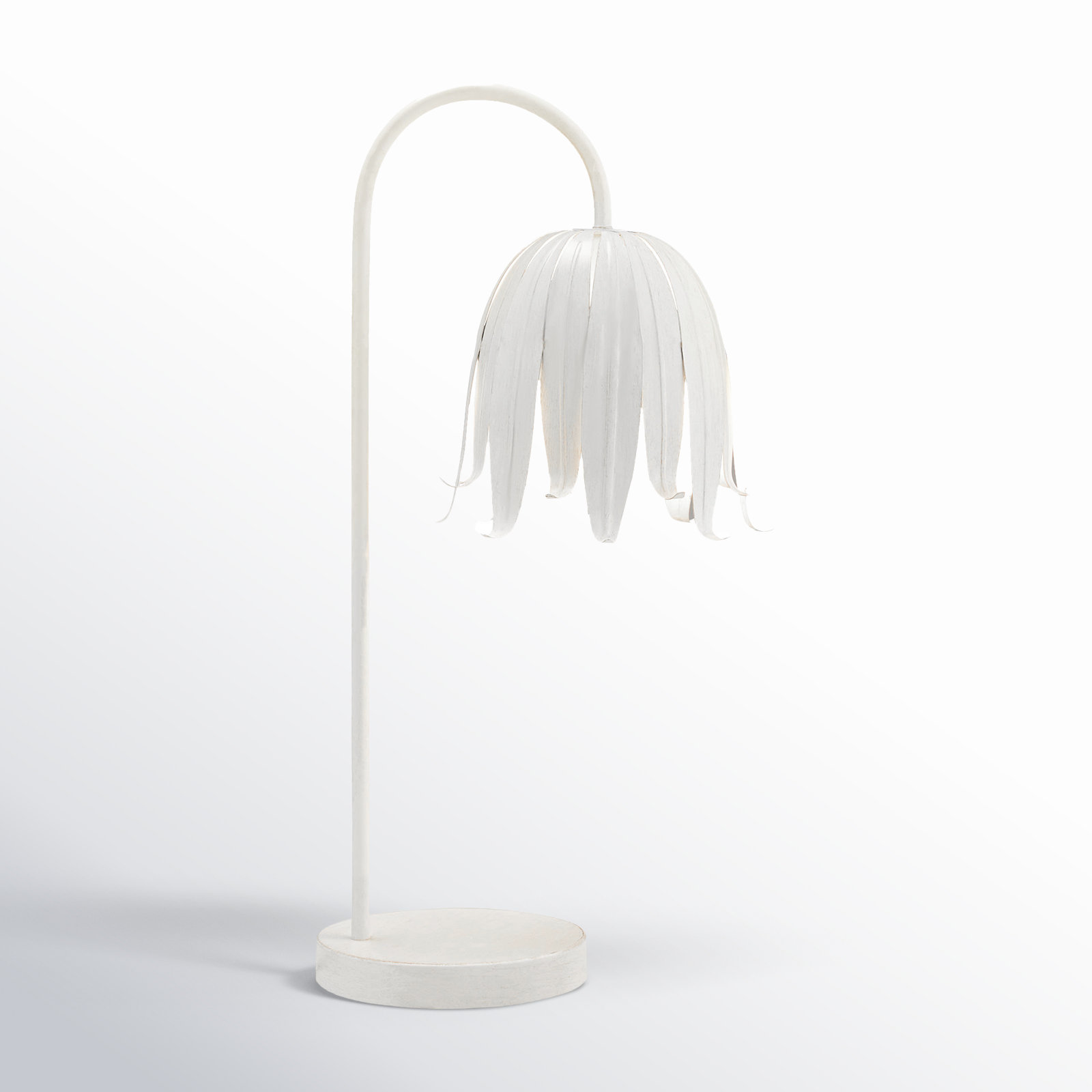 Kialani 23.63" Arched Steel Table Lamp, White