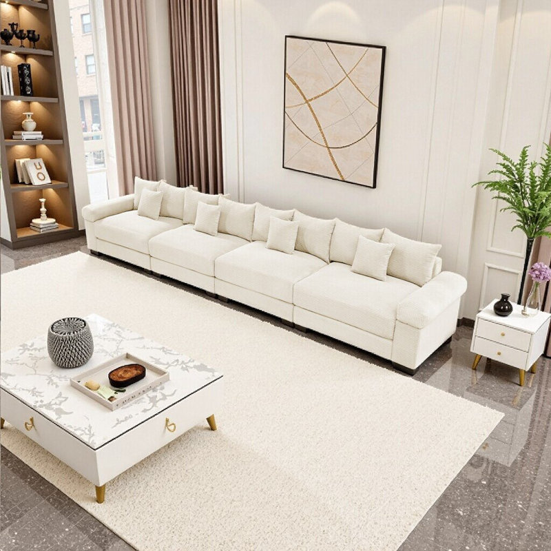Canapé modulaire surdimensionné de 170 po Cloud, Crème