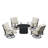 Dezrae 4 - Person Patio Conversation Set with Cushions