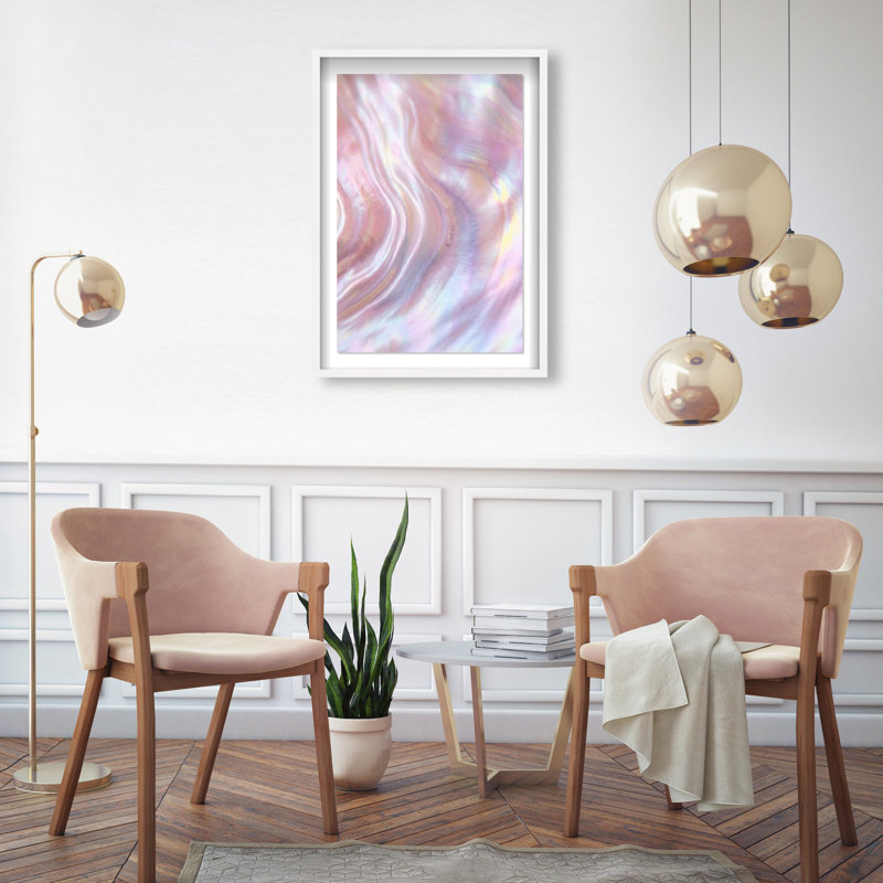 Iridescent Wave Print by Oliver Gal, 55.5"H x 37.5"W, White Shadowbox