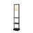 16.5x17x74" Two Tiered Vertical Shelving Stand with Light (Not include Bulb)