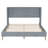 Queen Size Corduroy Platform Bed With Headboard-633384849