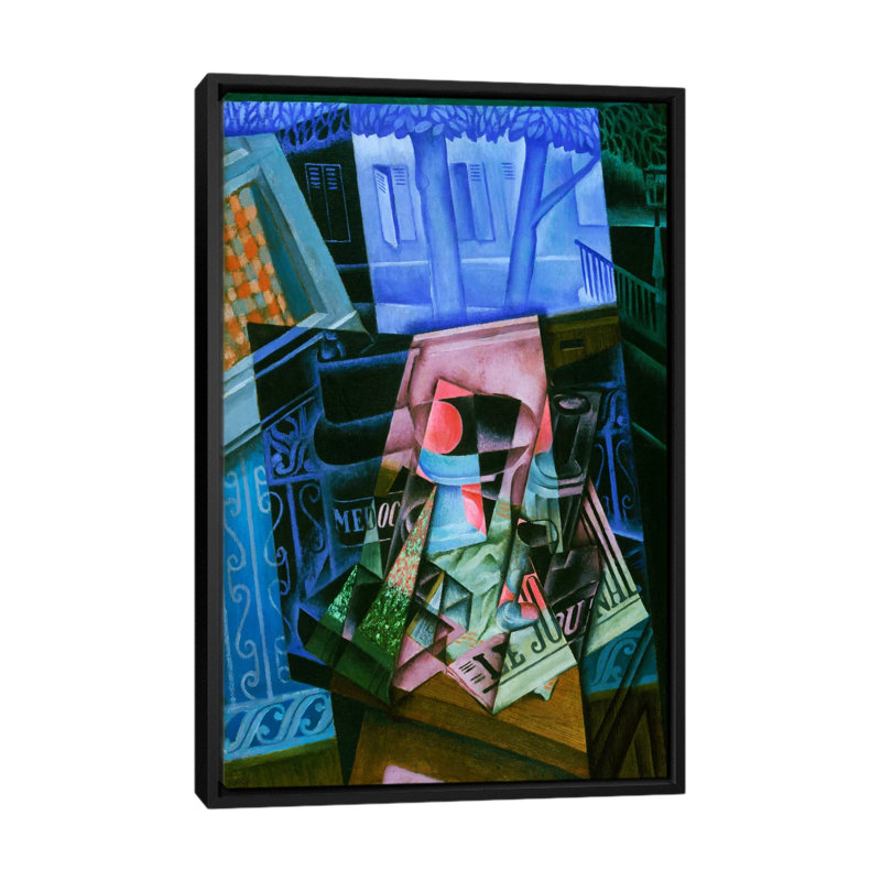 'Still Life Before an Open Window, Place Ravignan' by Juan Gris Painting Print on Wrapped Canvas, 26" H x 18" W x 1.5" D