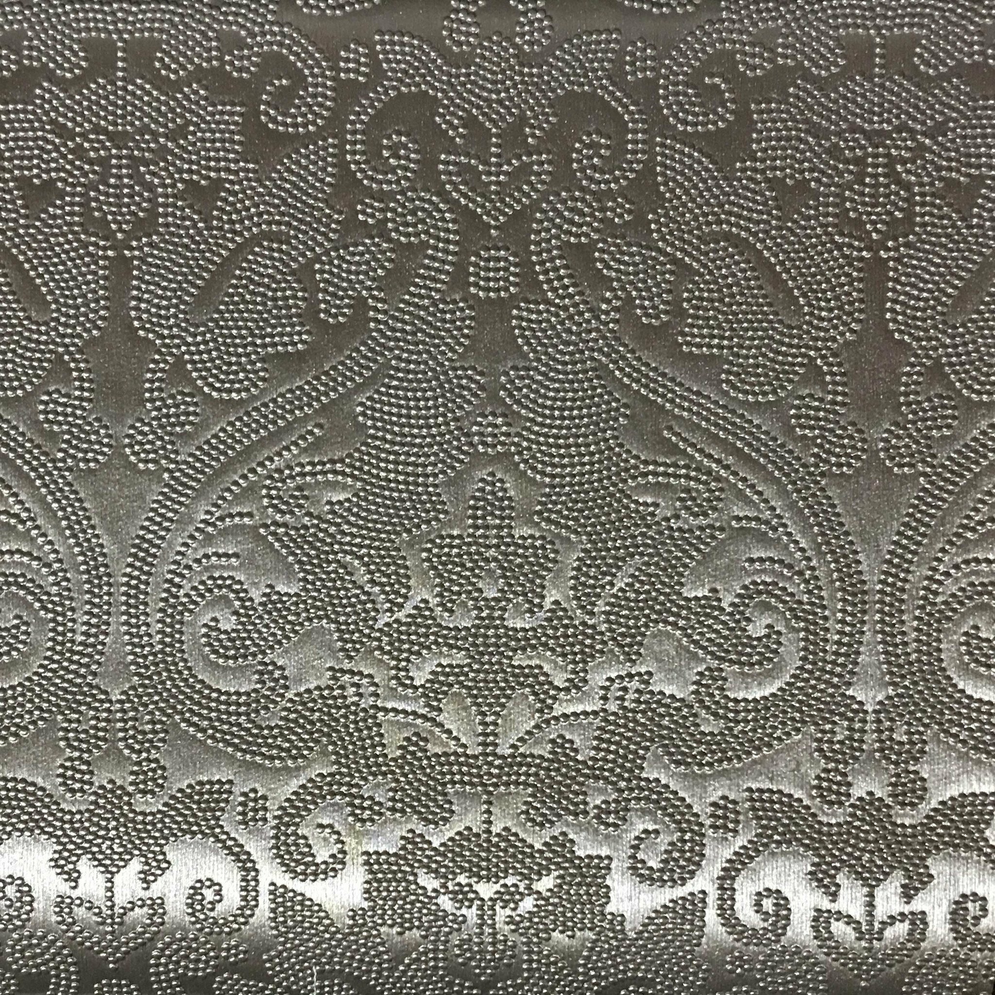 PARISIAN - EMBOSSED DAMASK PATTERN VINYL UPHOLSTERY FABRIC BY THE YARD