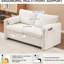 2 en blanc avec revêtement en chenille et mousse haute stable pour un confort familial