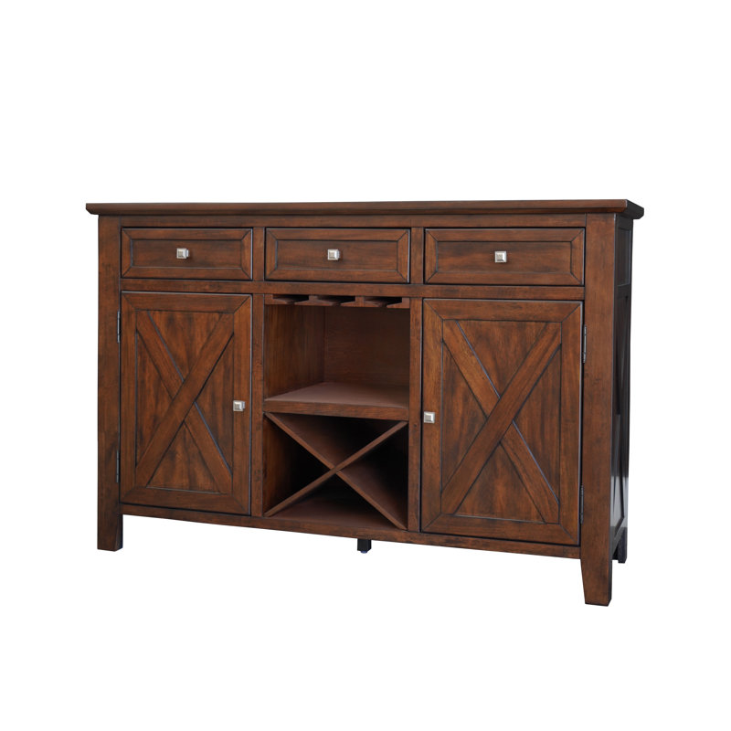 Dametris 54'' Solid Wood Sideboard, Brown