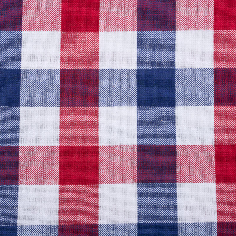 Silberman Cotton Plaid Square Napkin, Red/Blue