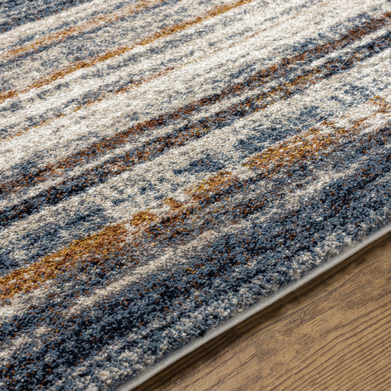 Dunigan Abstract Machine Woven Area Rug in Brown/Gray, Rectangle 2' x 3'