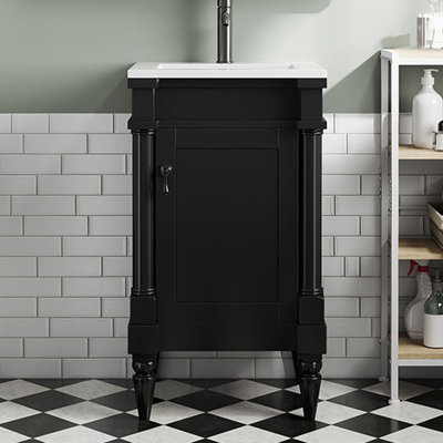 18“ Fully Assembled Freestanding Single-Person Bathroom Vanity with Sink Countertop