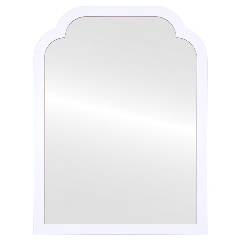 Miroir de coiffeuse encadré, Lin blanc