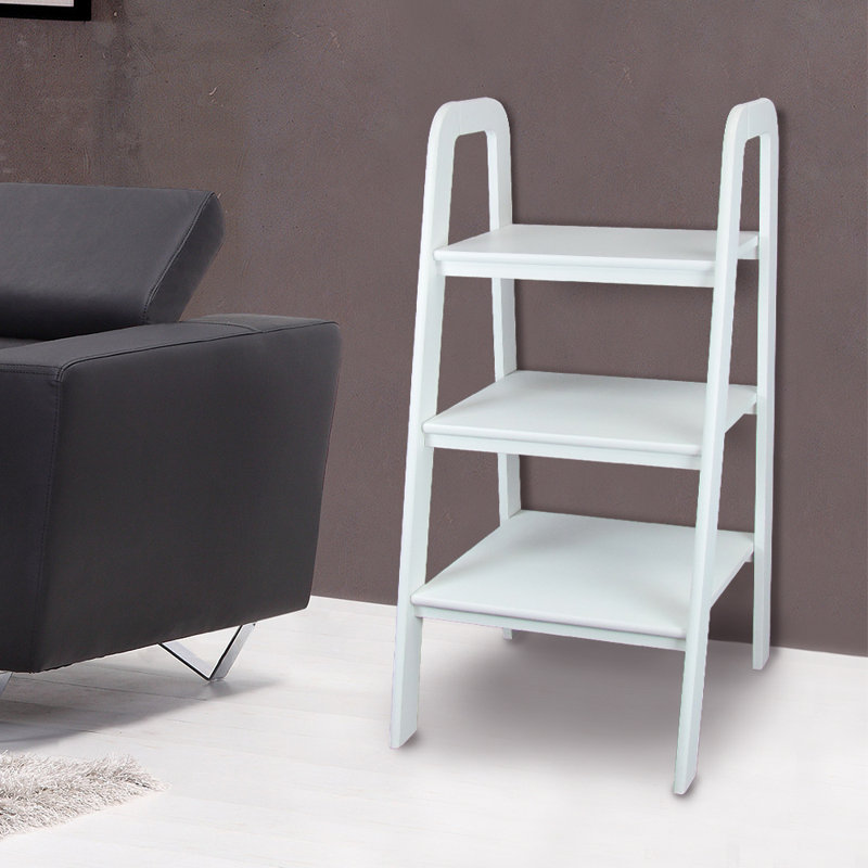 Adarrius Ladder Bookcase, White