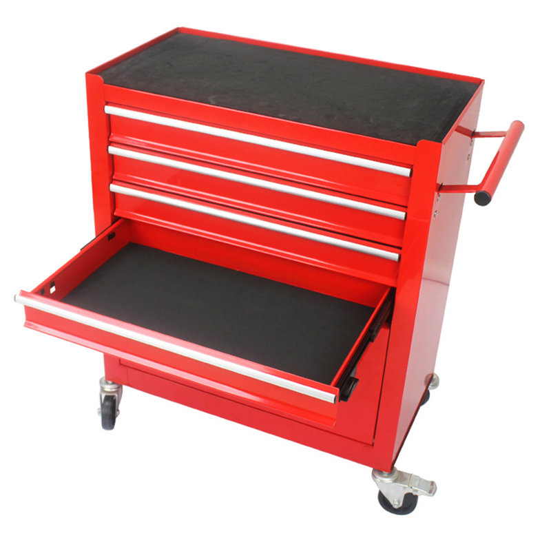 Chariot à outils multifonctionnel avec 4 roulettes, Red