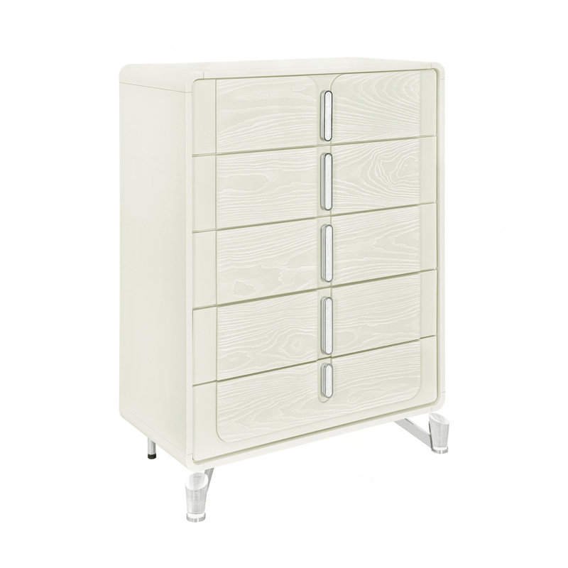 Commode verticale avec poignées alignées et finition lisse
