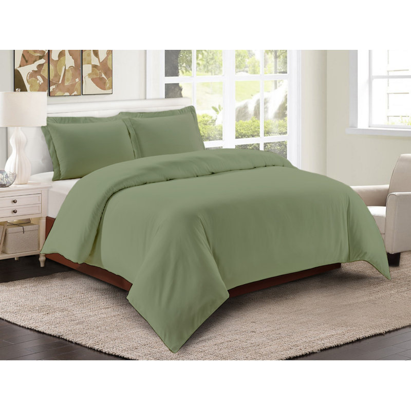 Machine Woven Duvet Cover, Twin Duvet Cover + 1 Sham, Sage