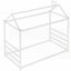Lit plateforme simple en métal avec toit et cheminée (aucun sommier requis, durable)-1853144857-1853144856
