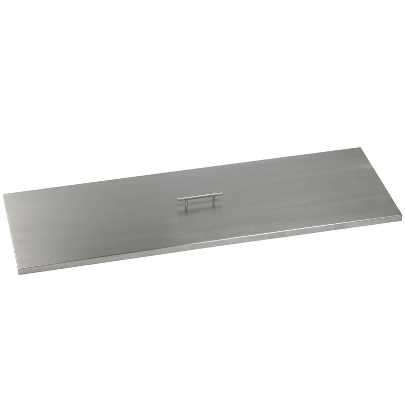 Rectangle Stainless Steel Fire Pit Lid, 2.5" H x 51" W x 17" D
