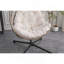 Fauteuil suspendu d'extérieur en forme d'œuf avec support, fauteuil de patio en forme d'œuf, chaise berçante d'intérieur, hamac d'extérieur, beige-610621004-610621002