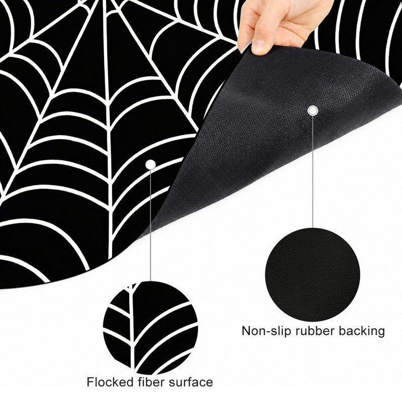  Non-Slip Indoor Outdoor Door Mat, 16"x24",Tarantula graphic entry, Halloween spider, 16"x24"