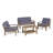 Acacia 4 - Person Patio Conversation Set with Cushions-1728696236