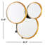 Ensemble de miroirs 3 pièces lampe Effiom-1366553830