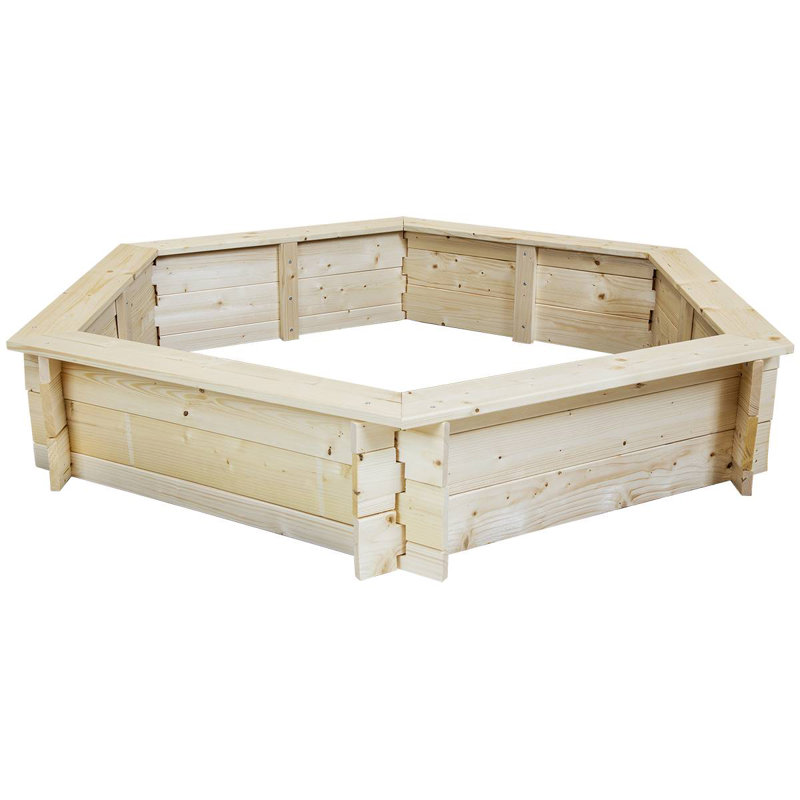 Charles Bentley 119cm x 24cm Hexagon Sandbox with Cover