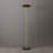 Modern Torchiere Floor Lamp, 72" Tall, Matte Black Frame, Gold Leaf Shade Interior, Weathered Brass Accents, Marble Base, Dimmable Lighting