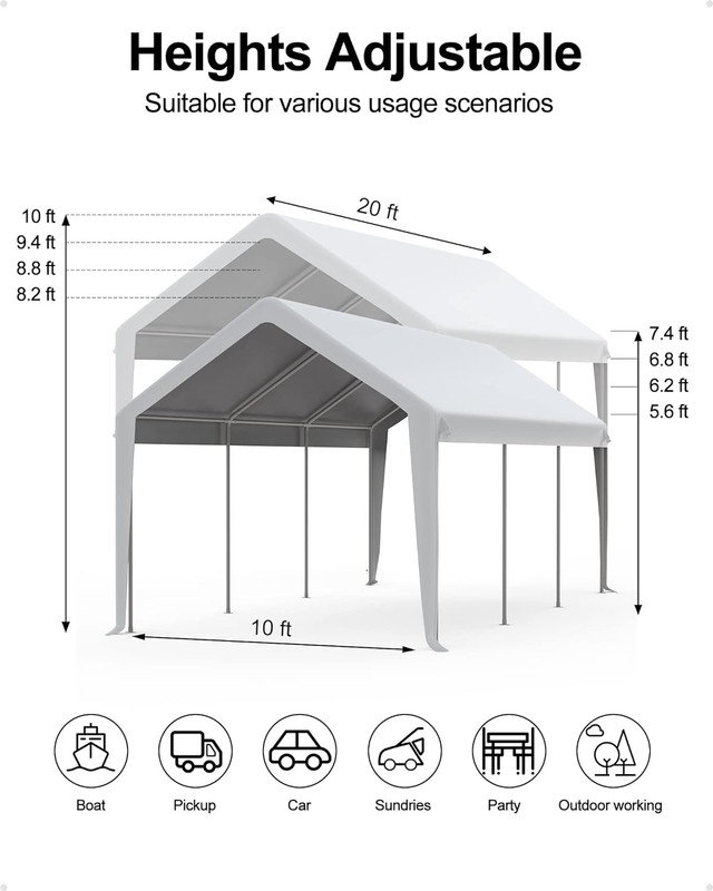 Gaomon Universal Enclosure Kit, White, 21.5" H x 42" W x 106.5" D