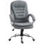 Fauteuil de direction en lin gris neutre avec dossier haut et hauteur réglable, siège de poste de travail ergonomique