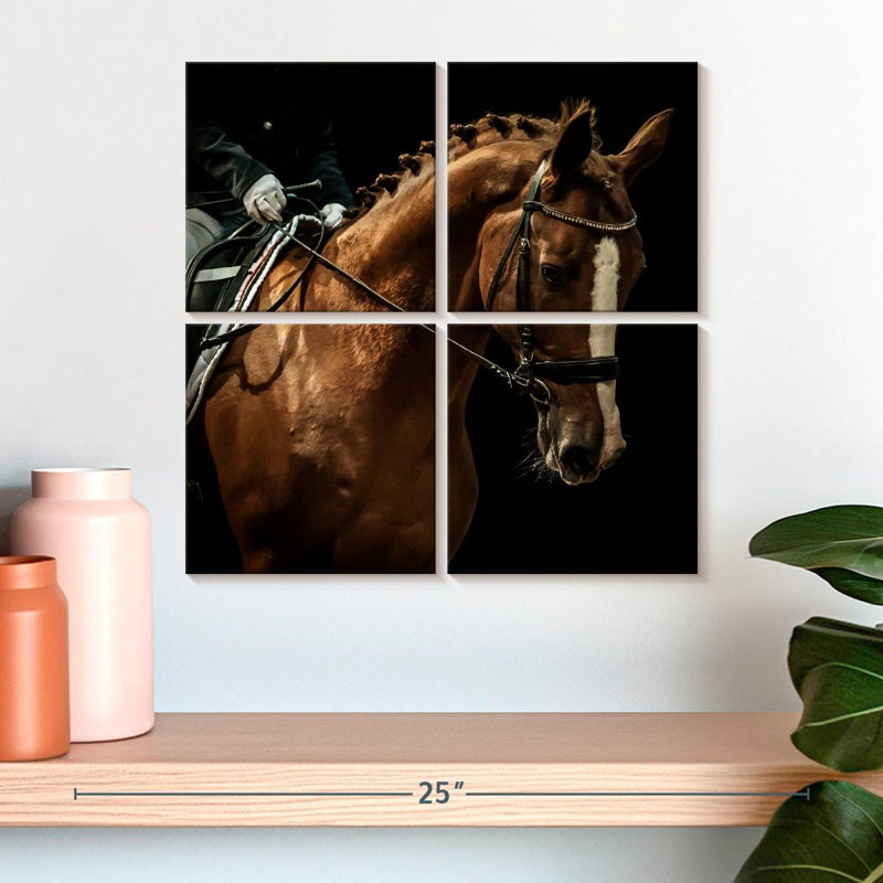 Cheval châtaignier Brampt, H 18 po x l 18 po