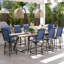Tabourets de bar pivotants en polyester toutes saisons revêtus de PVC-238263513-243600403