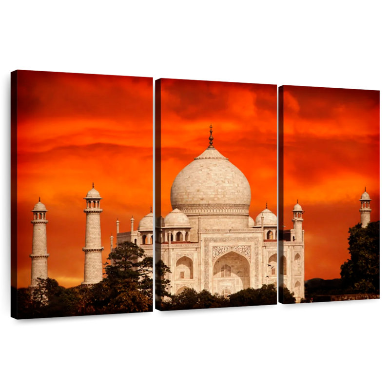Adella Sunset Over Taj Mahal, 28" H x 45" W