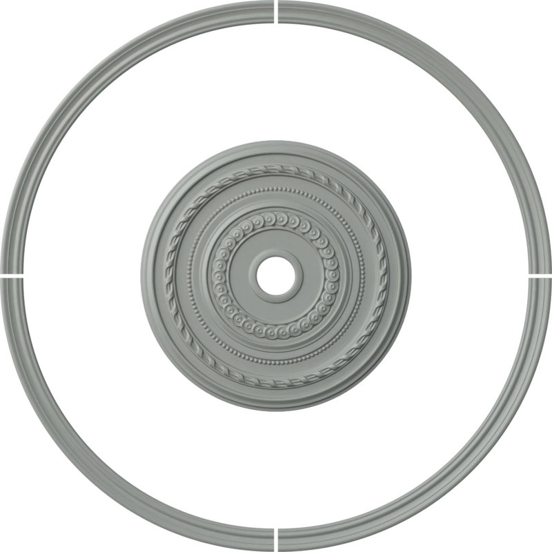 Anneau de plafond 52 po x 47 po avec 52 po de diamètre extérieur et médaillon Cole