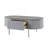 Gray High Gloss & Chrome Finish Coffee Table