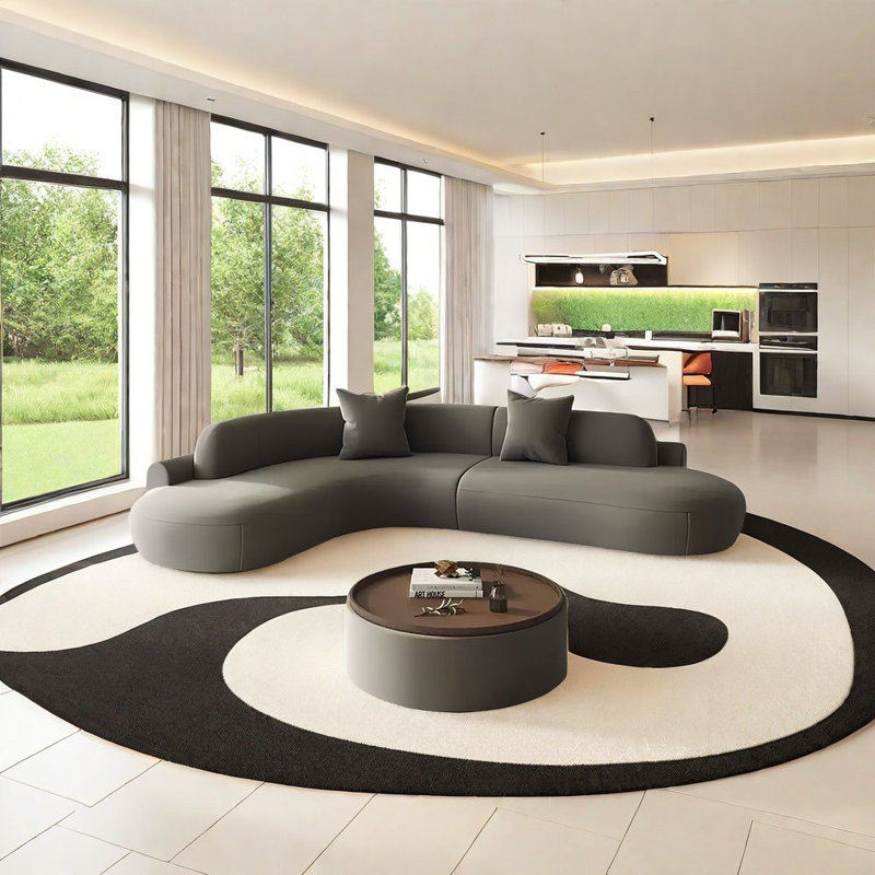 Curved corner light luxury negotiation sofa