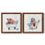 «Farm Tub Pig», ensemble de 2 peintures sur toile encadrées-10782396-10782391